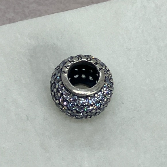 Authentic Pandora 925 Pave Lights Clear CZ Charm Bead # 791051CZ - Picture 4 of 5